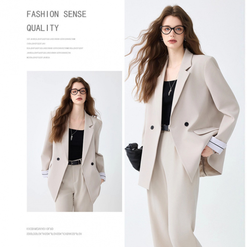 Women Formal Wear White Shirt - Off-white damespak voor lente en herfst