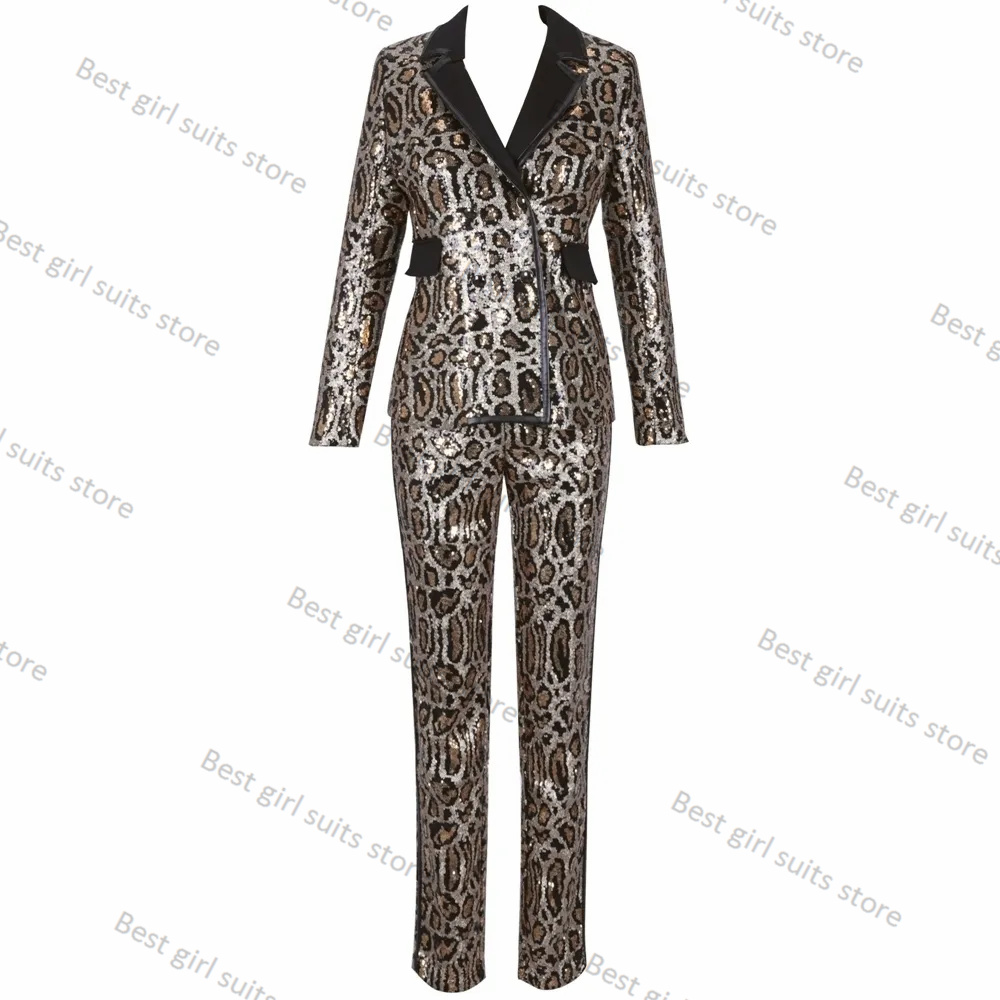 Luipaard Bedrukt 2-delige Dame - Tailored Trouser Wide recensie en prijs