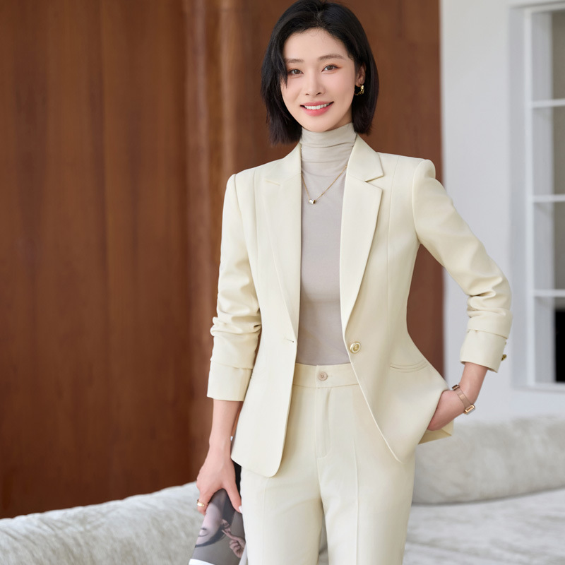 Nieuwe pakset met lange mouwen - Women Formal Wear White Shirt recensie en prijs