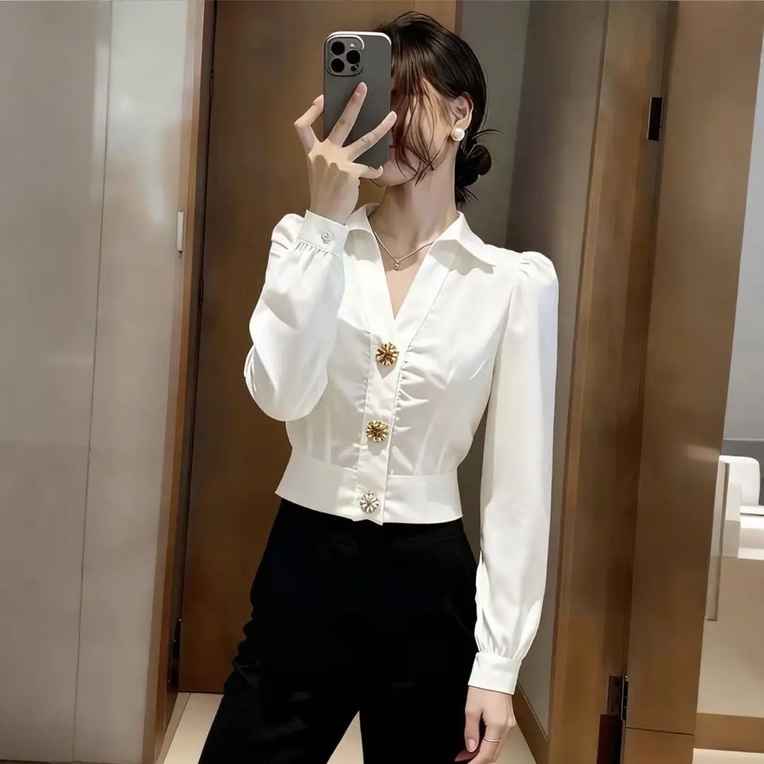 Elegante witte blouse met V-ha - Women Formal Wear White Shirt recensie en prijs