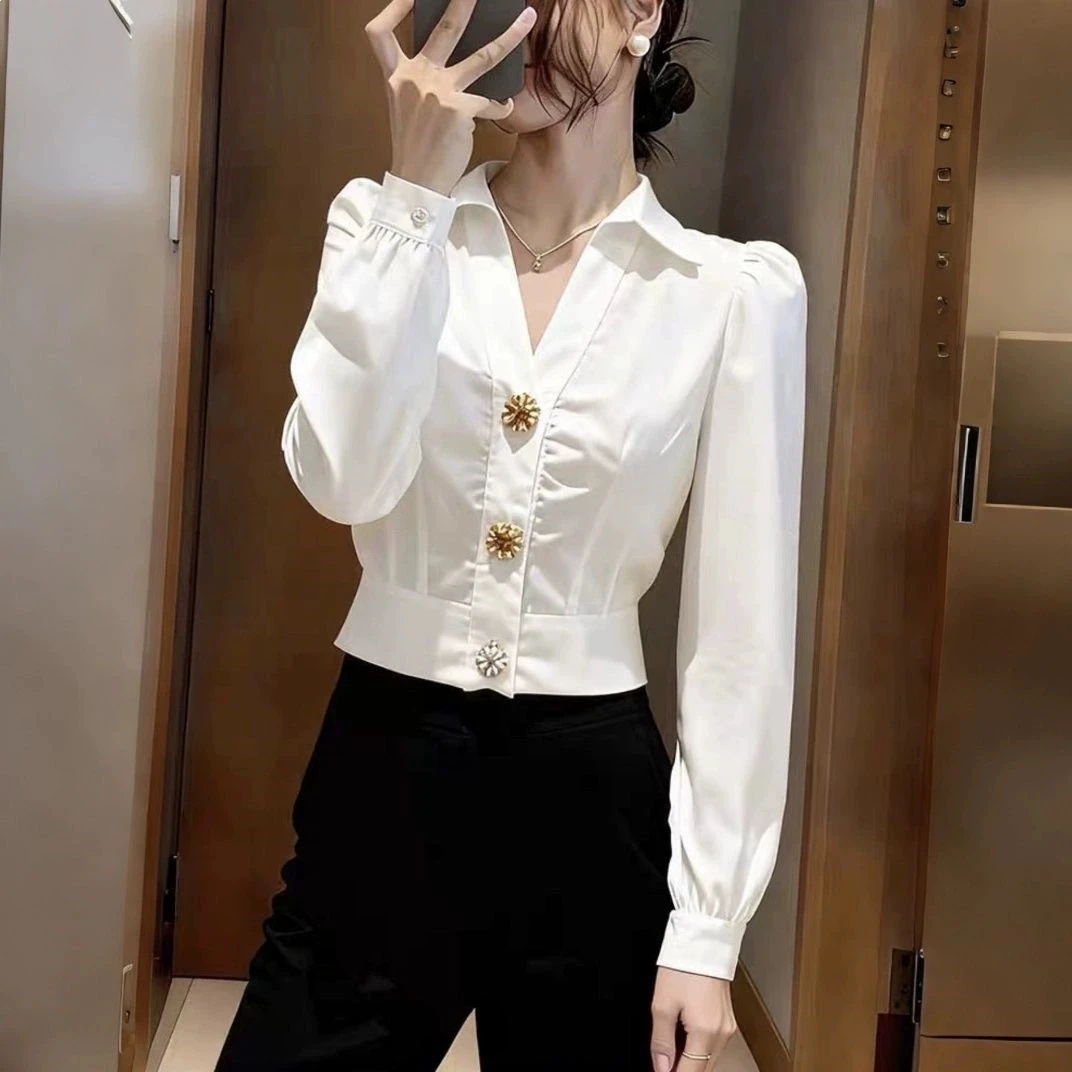 Elegante witte blouse met V-ha - Women Formal Wear White Shirt recensie en prijs