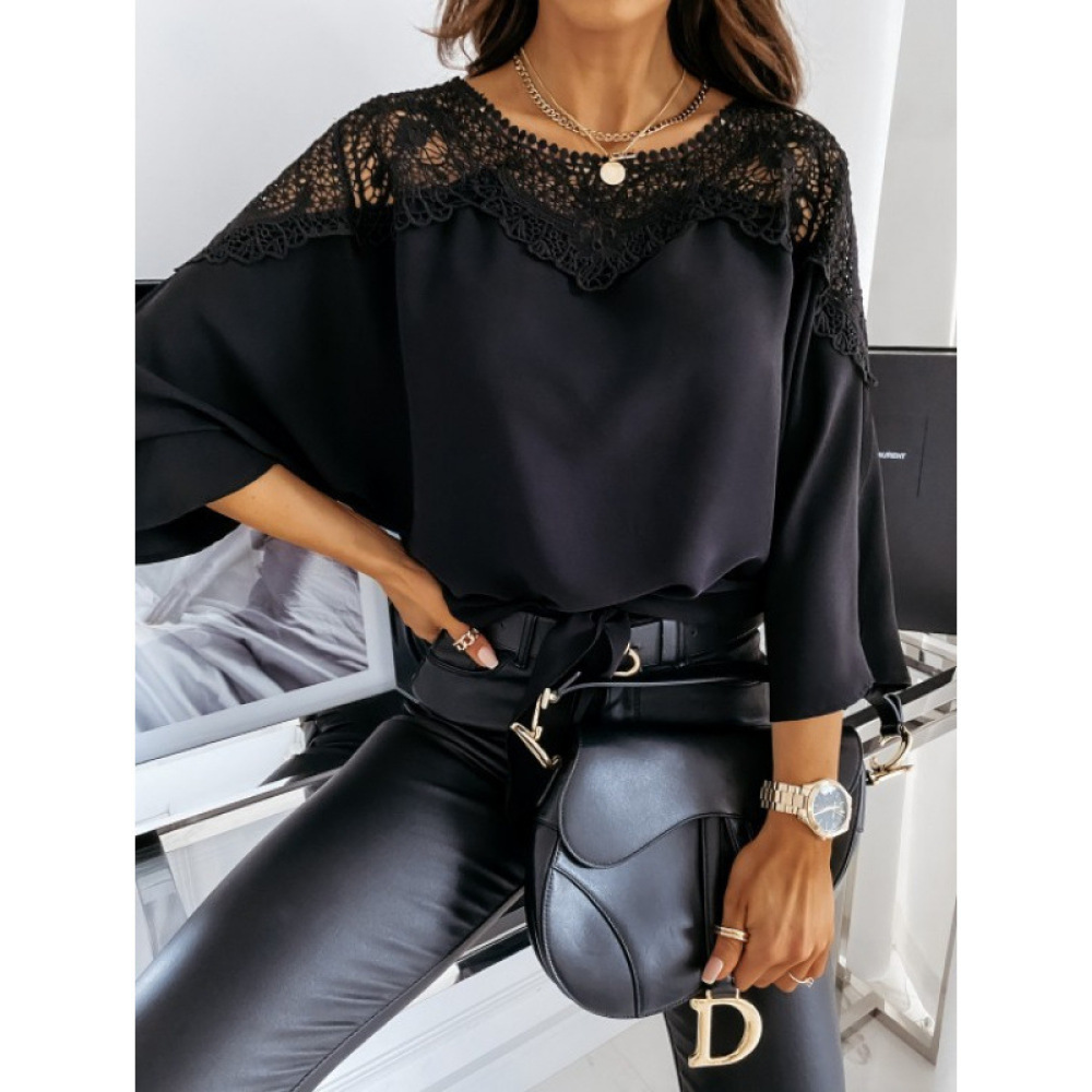 Klassieke kanten blouse met la - Women Formal Wear White Shirt recensie en prijs