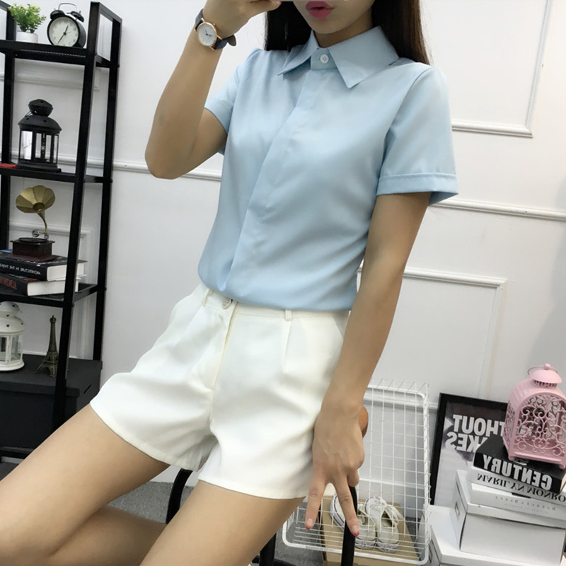 Wit los shirt met korte mouwen - Women Formal Wear White Shirt recensie en prijs