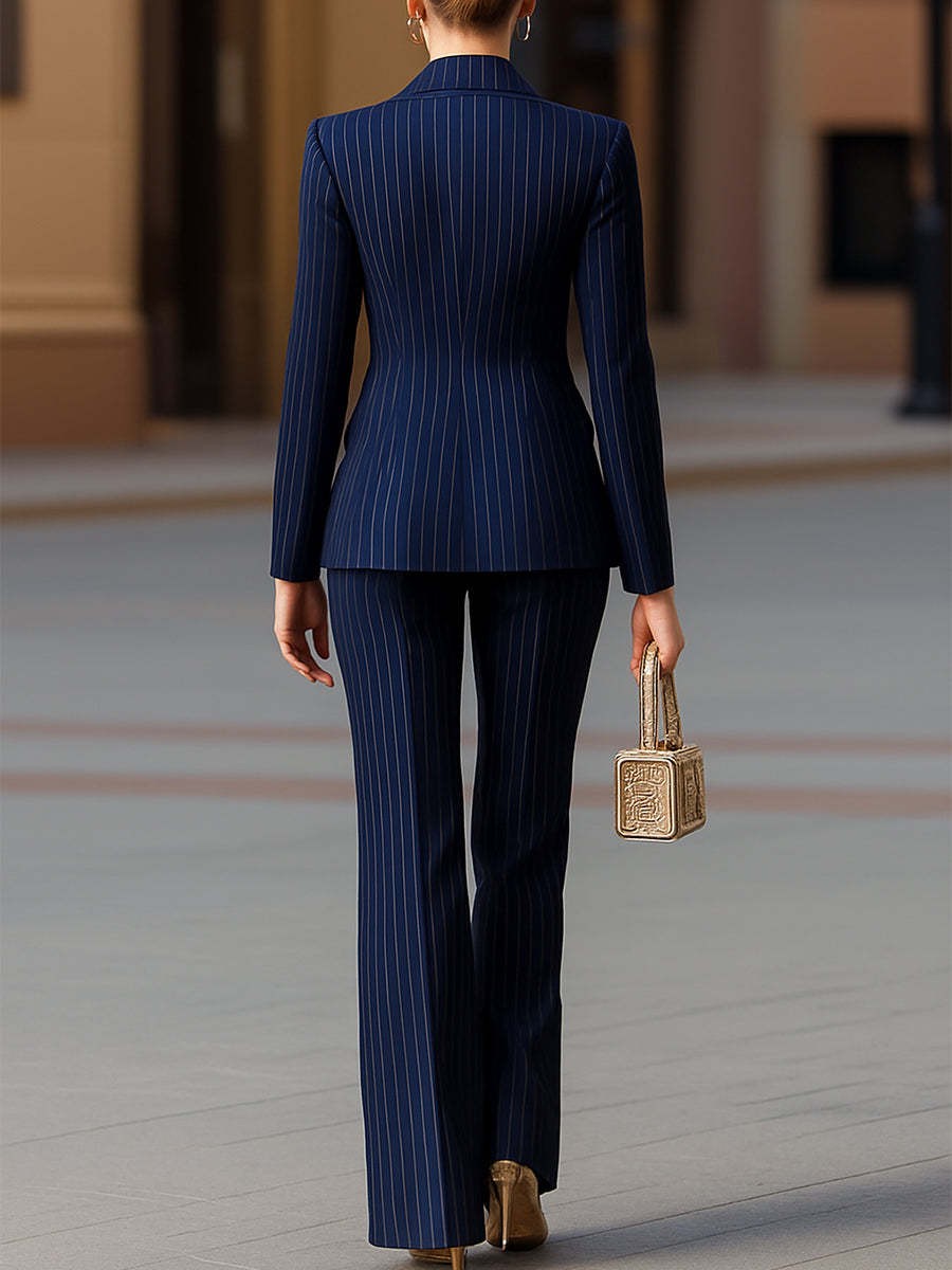 Elegante damespakset, donkerbl - Tailored Trouser Wide recensie en prijs