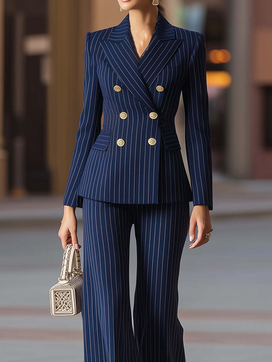 Elegante damespakset, donkerbl - Tailored Trouser Wide recensie en prijs