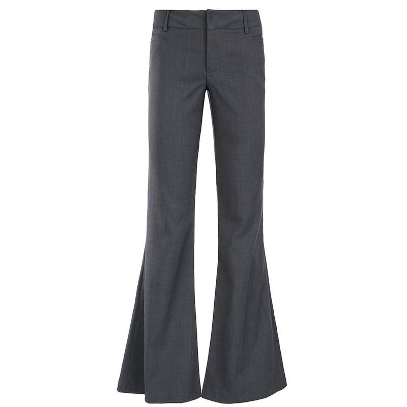 Grijze lange broek met micro f - Tailored Trouser Wide recensie en prijs
