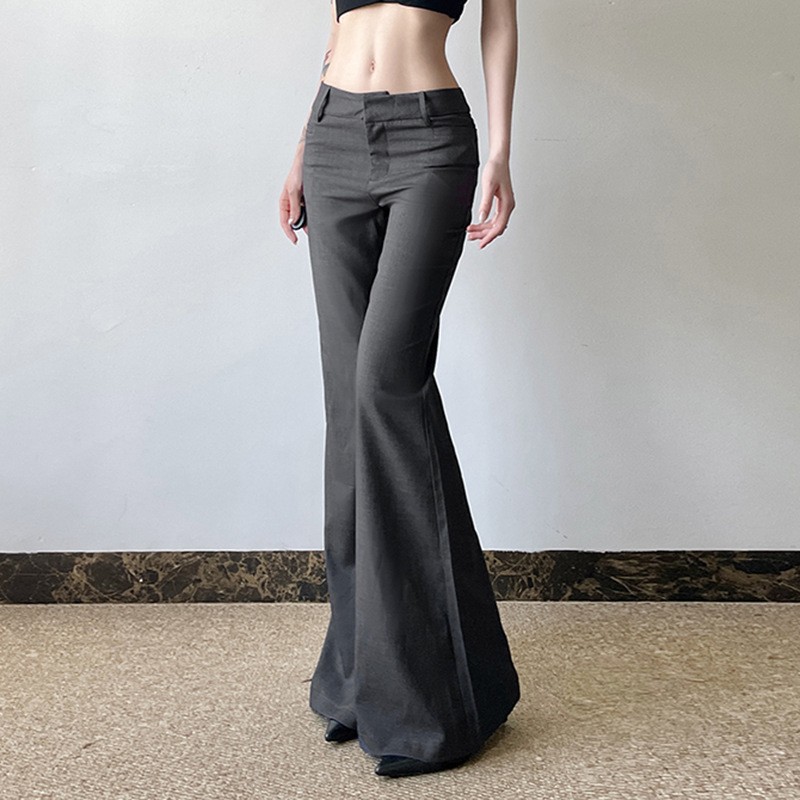 Grijze lange broek met micro f - Tailored Trouser Wide recensie en prijs