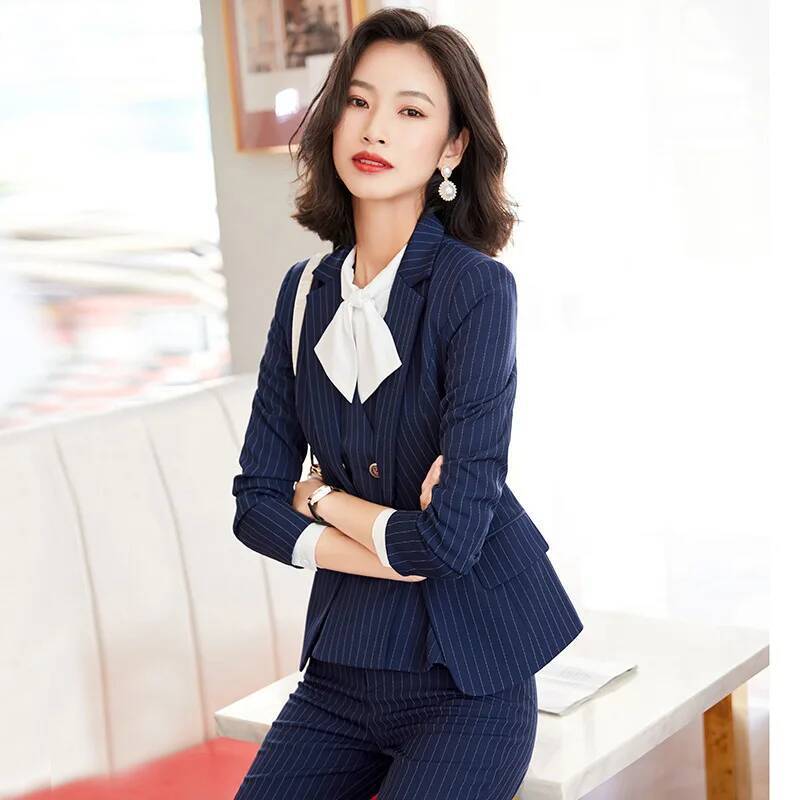Mode Gestreepte Formele Pakken - Women Formal Wear For Interview recensie en prijs