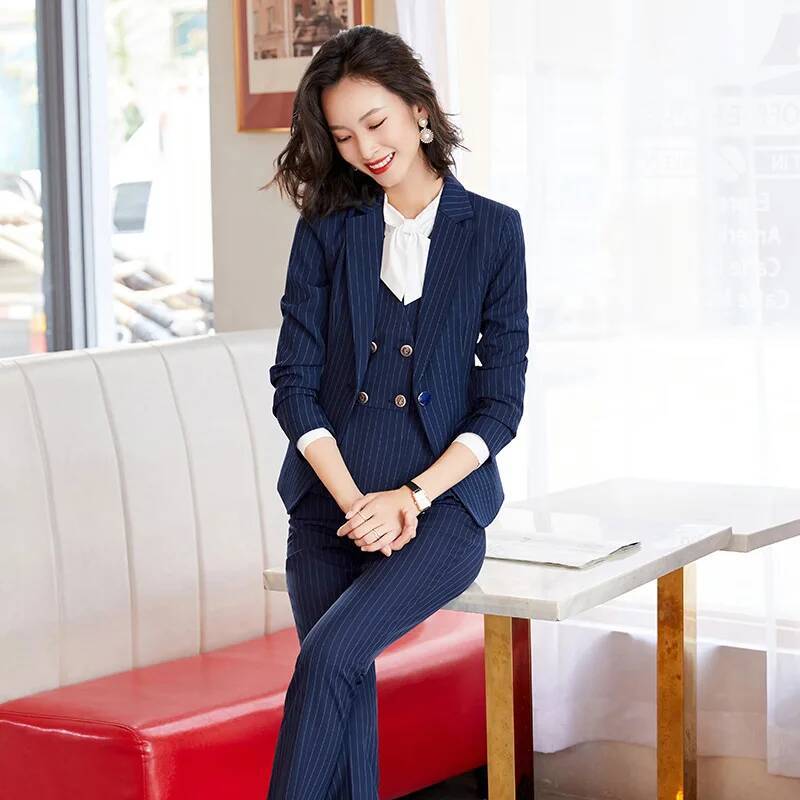 Mode Gestreepte Formele Pakken - Women Formal Wear For Interview recensie en prijs