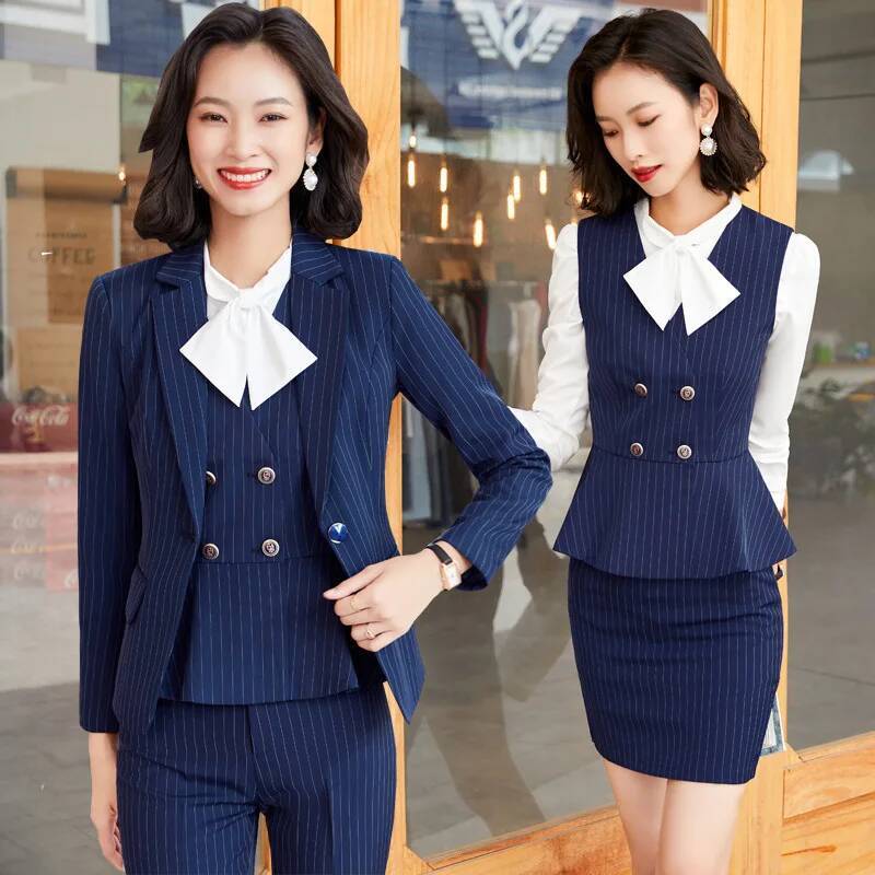 Mode Gestreepte Formele Pakken - Women Formal Wear For Interview recensie en prijs