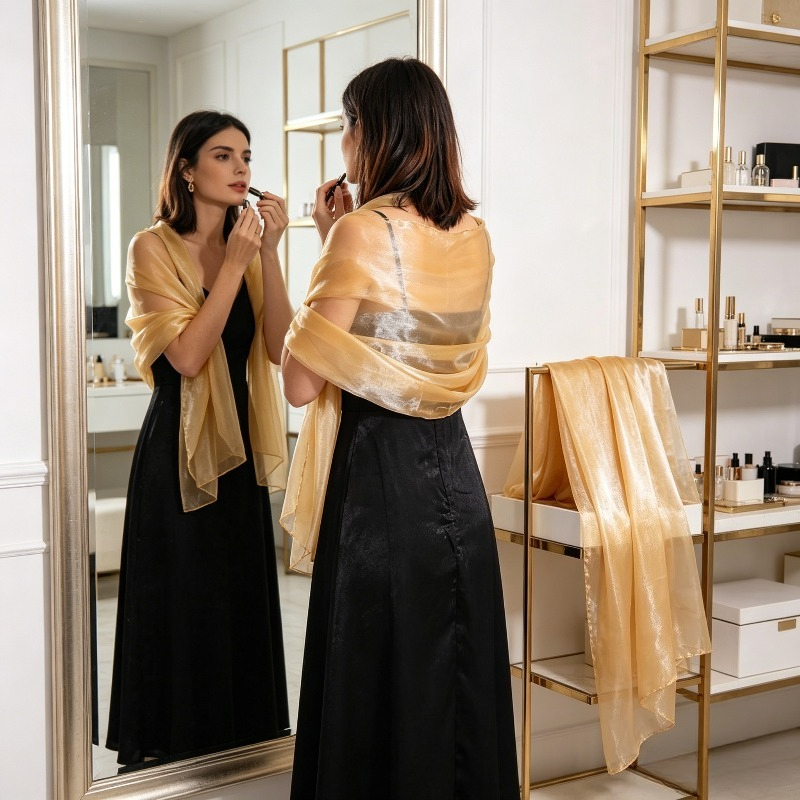 Elegante effenkleurige shawl v - Women Formal Wear Dress recensie en prijs