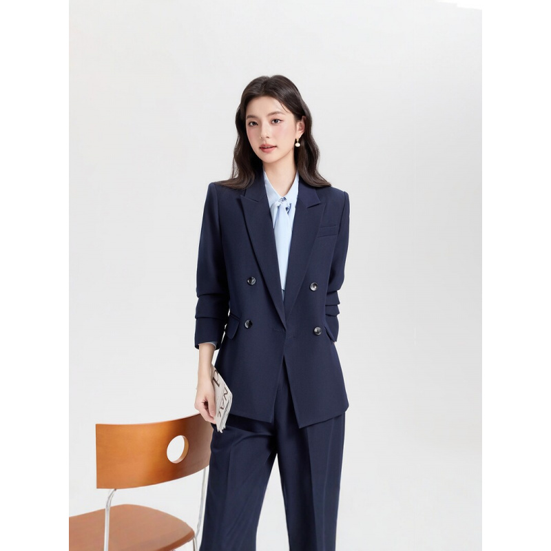 Donkerblauw dames kostuum met  - Women Formal Wear For Interview recensie en prijs