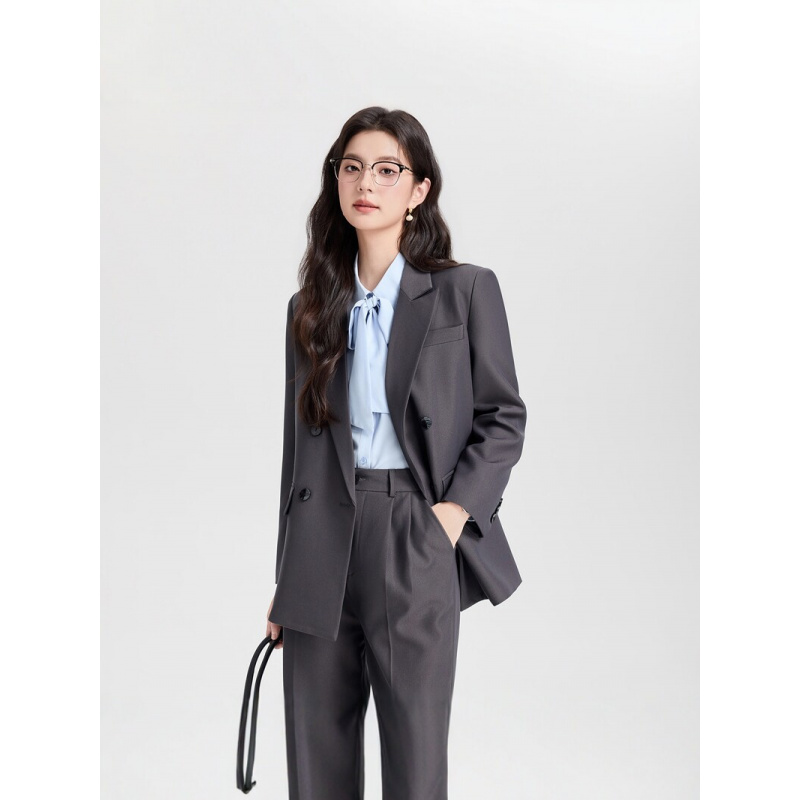 Donkerblauw dames kostuum met  - Women Formal Wear For Interview recensie en prijs