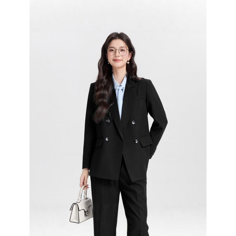 Donkerblauw dames kostuum met  - Women Formal Wear For Interview recensie en prijs