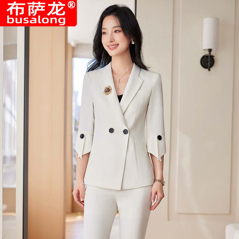 Lente zomer nieuwe gele pakset - Women Formal Wear Blazer Set recensie en prijs