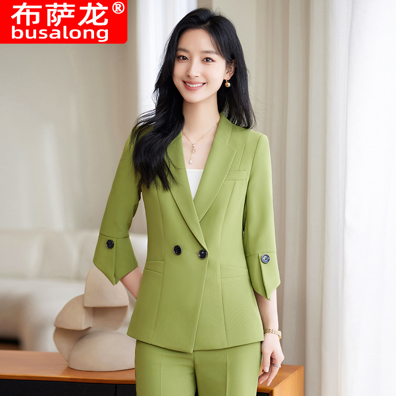 Lente zomer nieuwe gele pakset - Women Formal Wear Blazer Set recensie en prijs