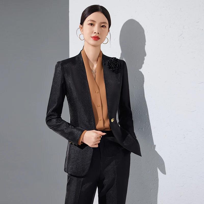 Vrouwen Blazer Broek Sets Goud - Women Formal Wear Blazer Set recensie en prijs