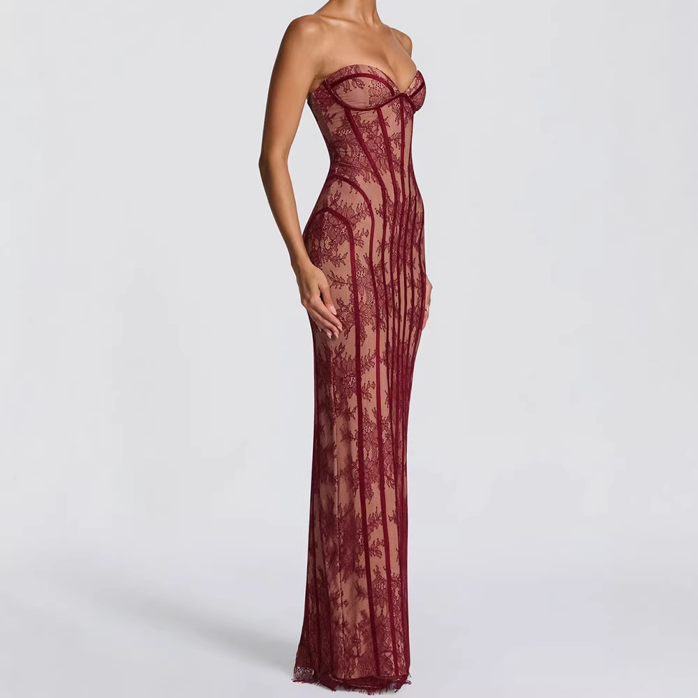 Strapless bodycon maxi jurk vo - Women Formal Wear Dress recensie en prijs